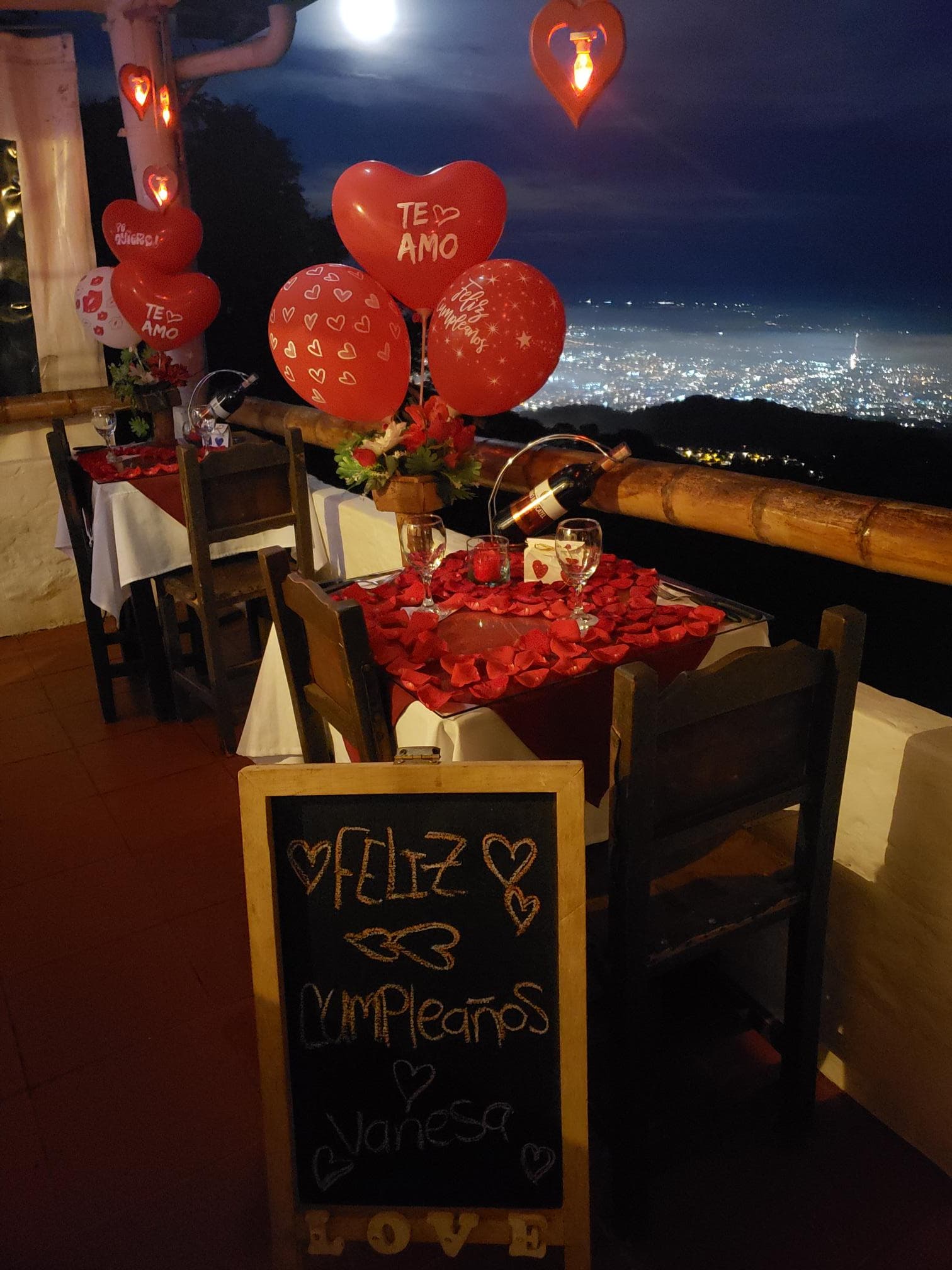 cumpleaños romantico en mirador