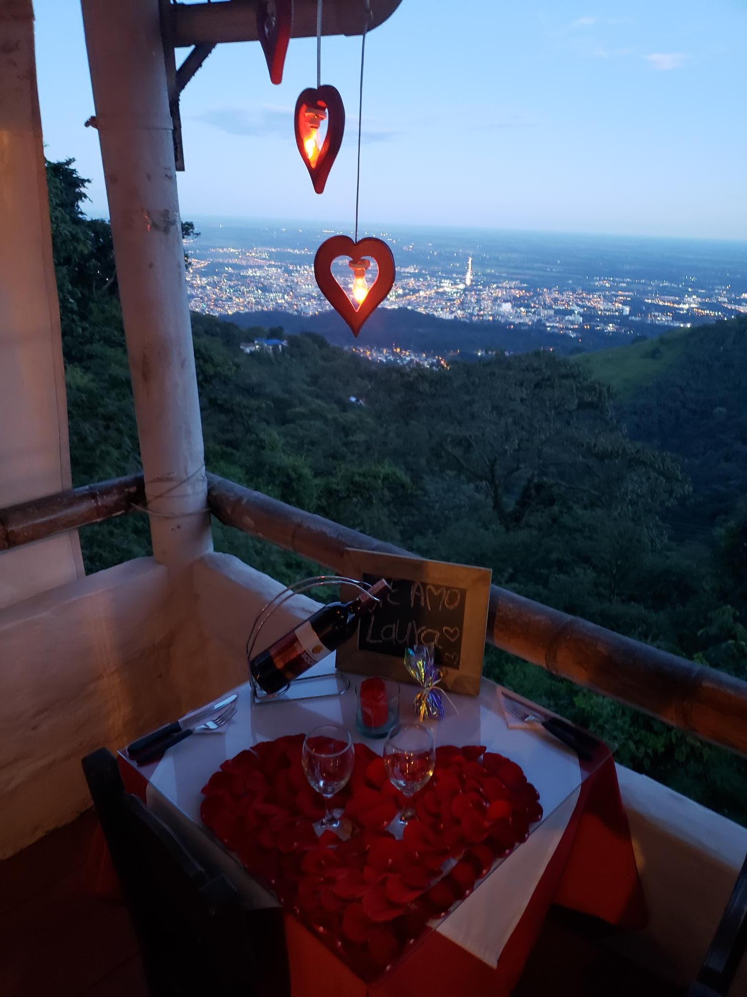 mirador con cena romantica
